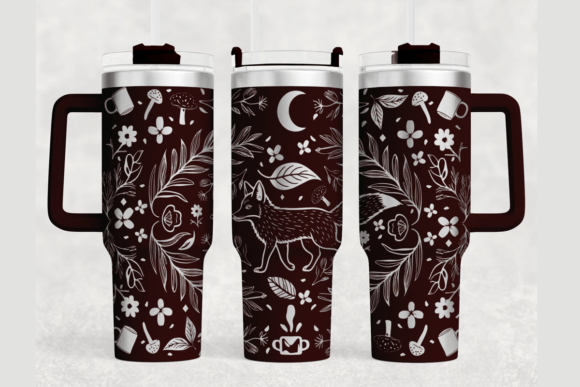 Baby Fox 40oz Laser Tumbler Wrap SVG