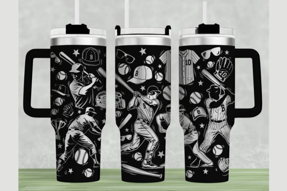 Baseball Tumbler Wrap SVG