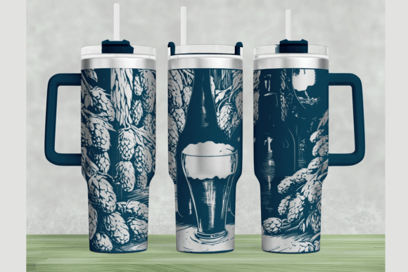 Beer Hop 40oz Laser Tumbler Wrap SVG