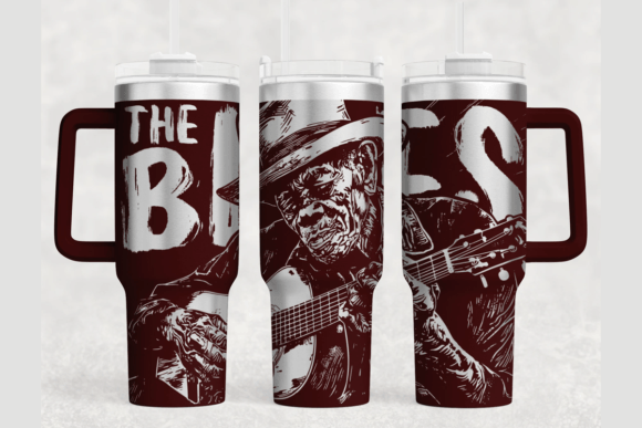 Blues 40oz Laser Tumbler Wrap SVG