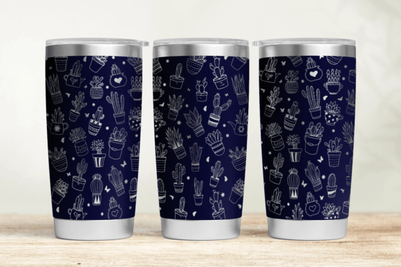 Cactus Tumbler Wrap SVG