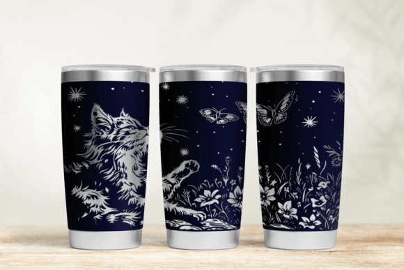 Cat 40oz Laser Tumbler Wrap SVG