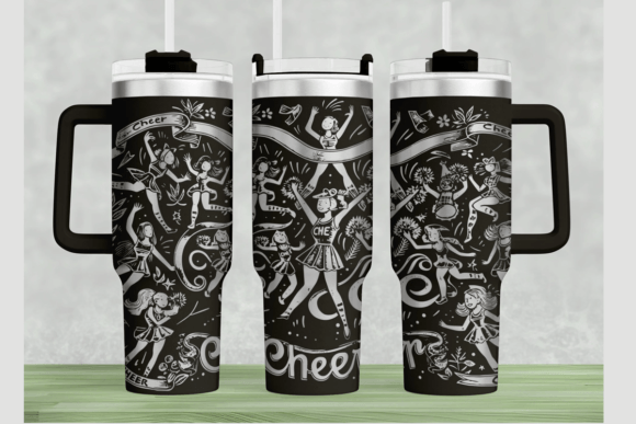 Cheerleader 40oz Laser Tumbler Wrap SVG