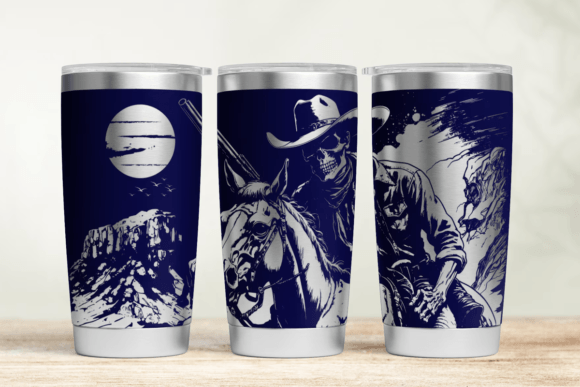 Cowboy Tumbler Wrap SVG