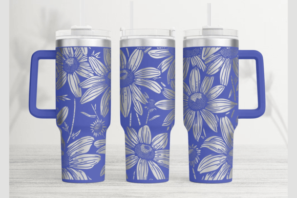 Daisy 40oz Laser Tumbler Wrap SVG