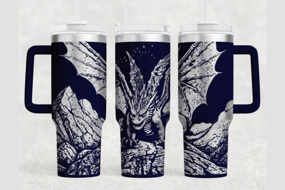 Dragon 40oz Laser Tumbler Wrap SVG