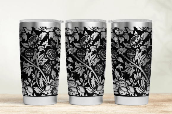 Floral 20oz 30oz Laser Tumbler Wrap SVG