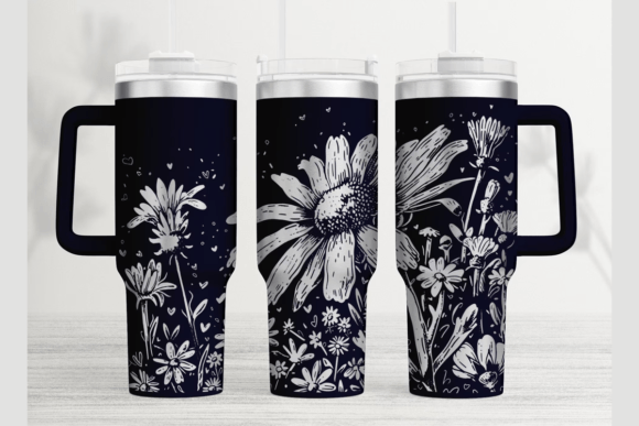 Floral 40oz Laser Tumbler Wrap SVG