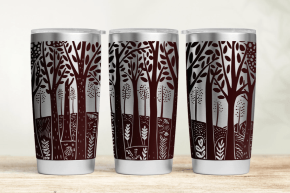 Forest Tumbler Wrap SVG