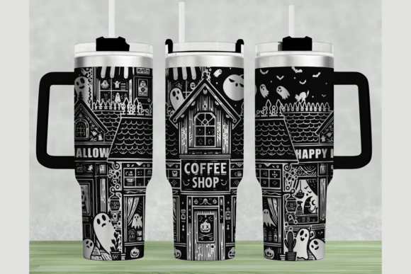 Ghost Shop 40oz Laser Tumbler Wrap SVG