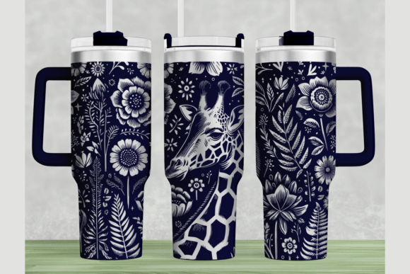 Giraffe 40oz Laser Tumbler Wrap SVG