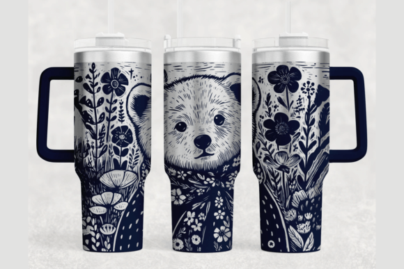 Little Bear Tumbler Wrap SVG