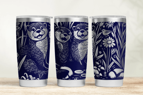 Mountain Scene Tumbler Wrap SVG