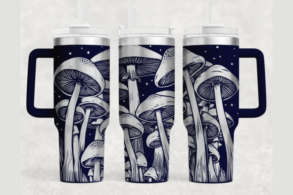Mushroom Tumbler Wrap SVG