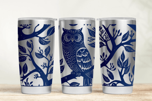 Owl Tumbler Wrap SVG