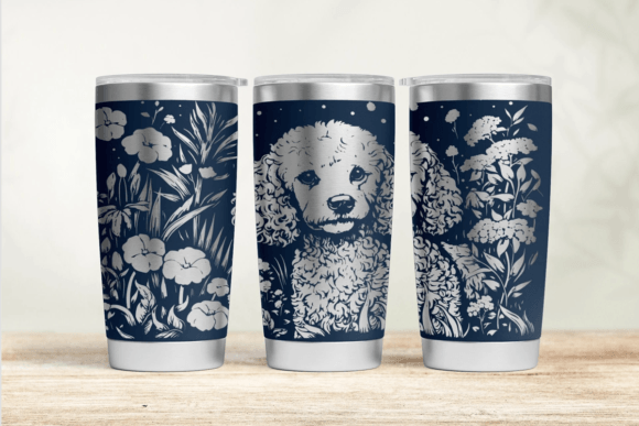 Poodle Tumbler Wrap SVG