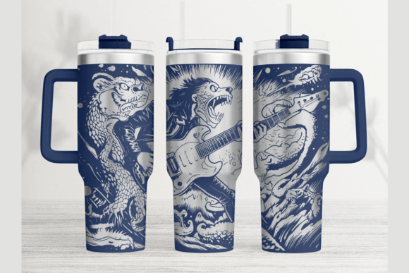 Rocker 40oz Laser Tumbler Wrap SVG