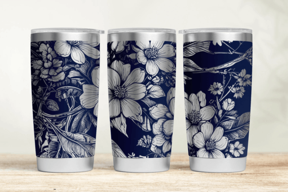 Sakura Tumbler Wrap SVG