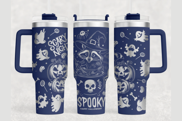 Spooky Tumbler Wrap SVG