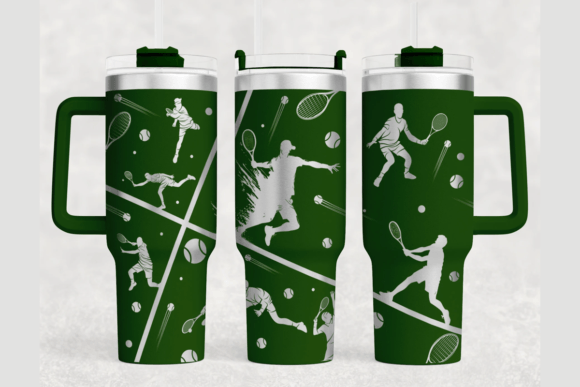 Tennis Tumbler Wrap SVG