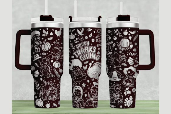 Thanksgiving Tumbler Wrap SVG