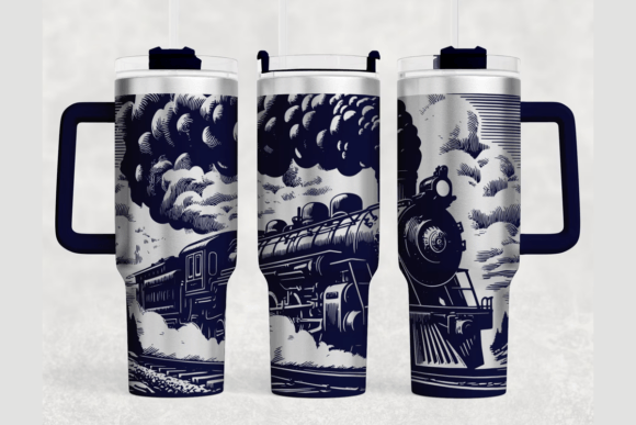 Train 40oz Laser Tumbler Wrap SVG